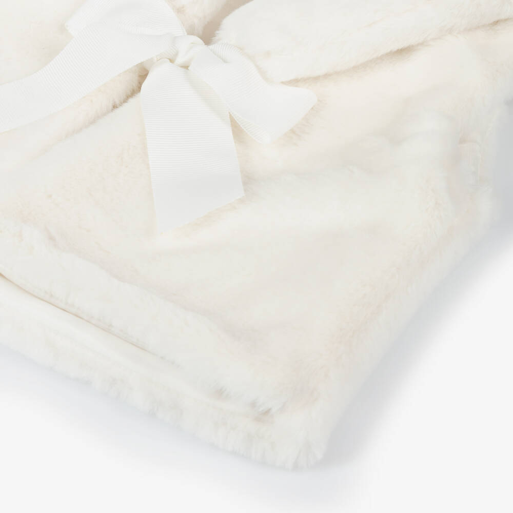 Lapin House-Girls Soft Ivory Fur Vest | Childrensalon Outlet