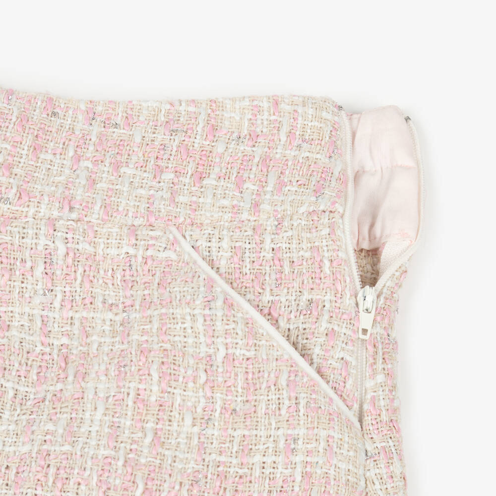 Lapin House-Girls Soft Pink Tweed Skirt | Childrensalon Outlet