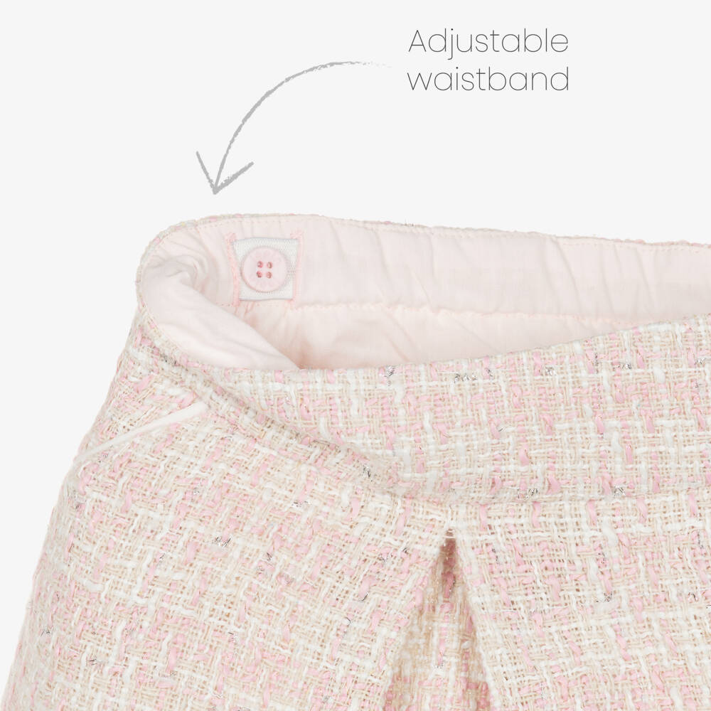 Lapin House-Girls Soft Pink Tweed Skirt | Childrensalon Outlet