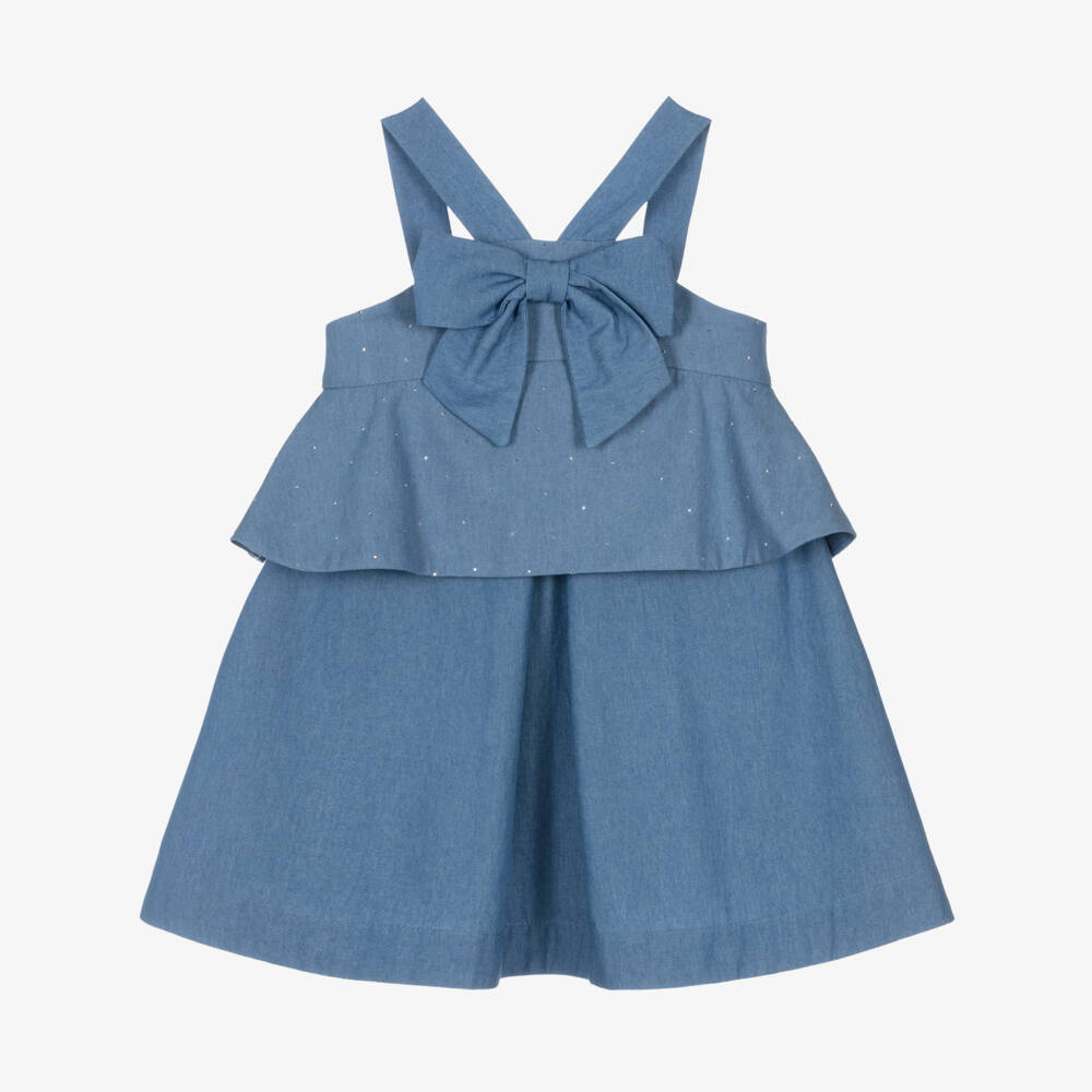 Lapin House-Блестящее синее джинсовое платье для девочек | Childrensalon Outlet