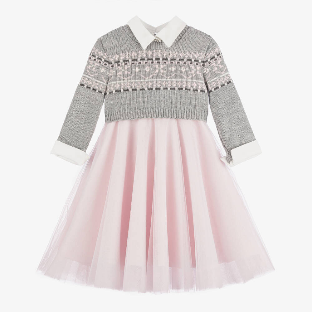 Lapin House-Girls Sparkling Pink Tulle Ensemble | Childrensalon Outlet