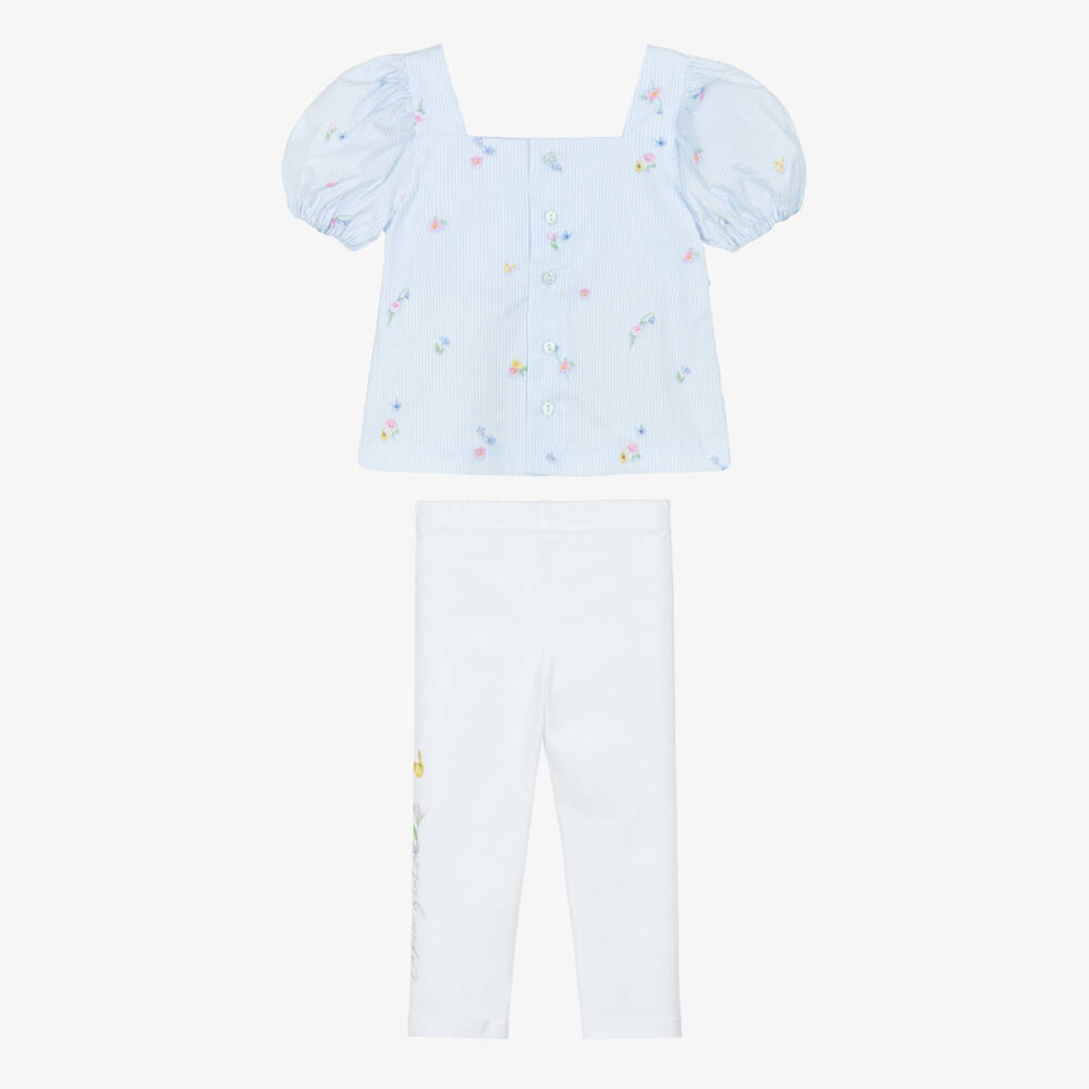 Lapin House-طقم بلوزة مخططة وبنطلون ضيق للبنات | Childrensalon Outlet