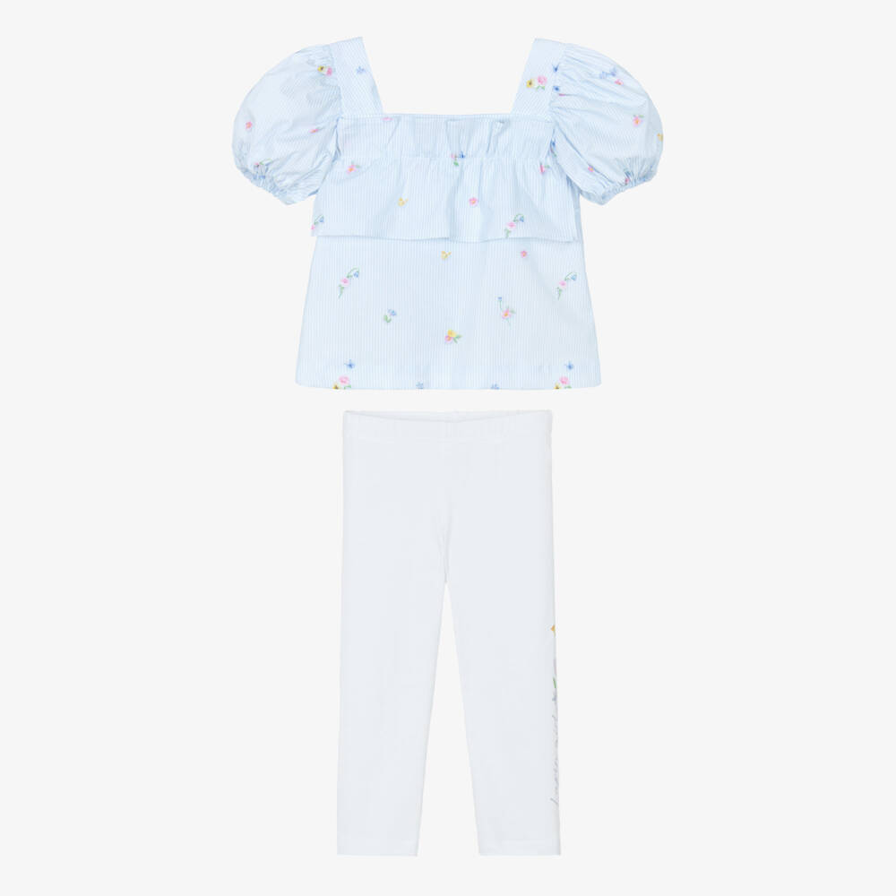 Lapin House-طقم بلوزة مخططة وبنطلون ضيق للبنات | Childrensalon Outlet