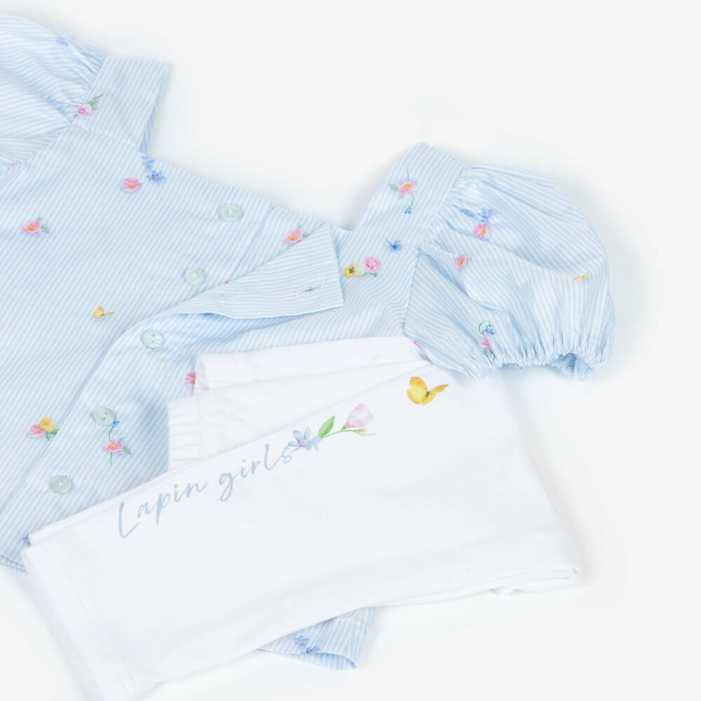 Lapin House-طقم بلوزة مخططة وبنطلون ضيق للبنات | Childrensalon Outlet