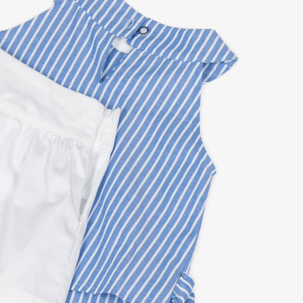 Lapin House-Girls Striped Ruffle Shorts Ensemble | Childrensalon Outlet