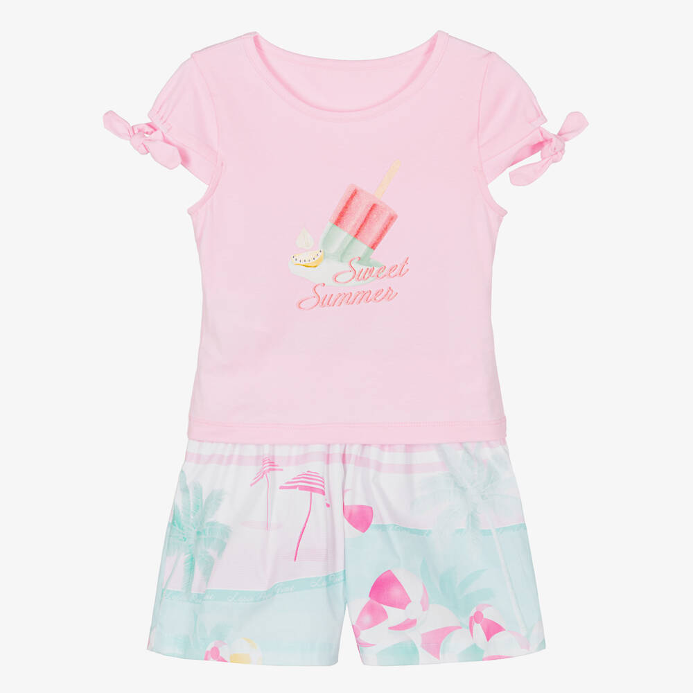 Lapin House-Girls Summer Pink Playful Outfit | Childrensalon Outlet