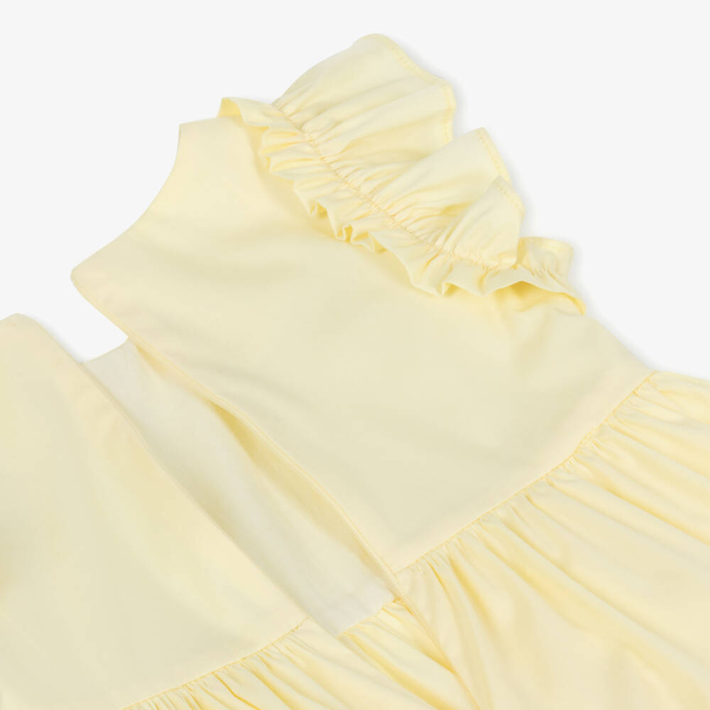 Lapin House-Girls Sunny Ruffled Cotton Frock | Childrensalon Outlet