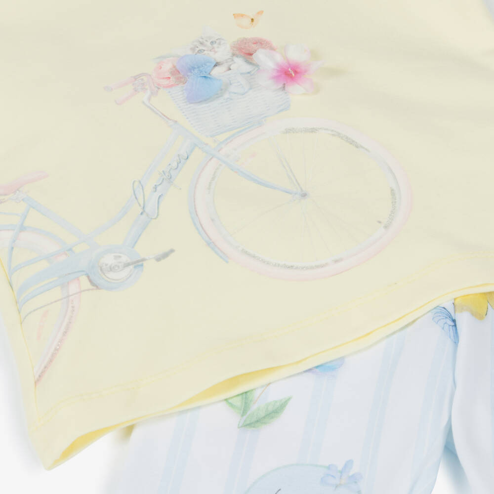 Lapin House-طقم بناتي بنقشة الأزهار بألوان الشمس والسماء | Childrensalon Outlet