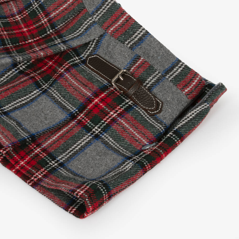 Lapin House-Girls Tartan Grey and Red Skort | Childrensalon Outlet