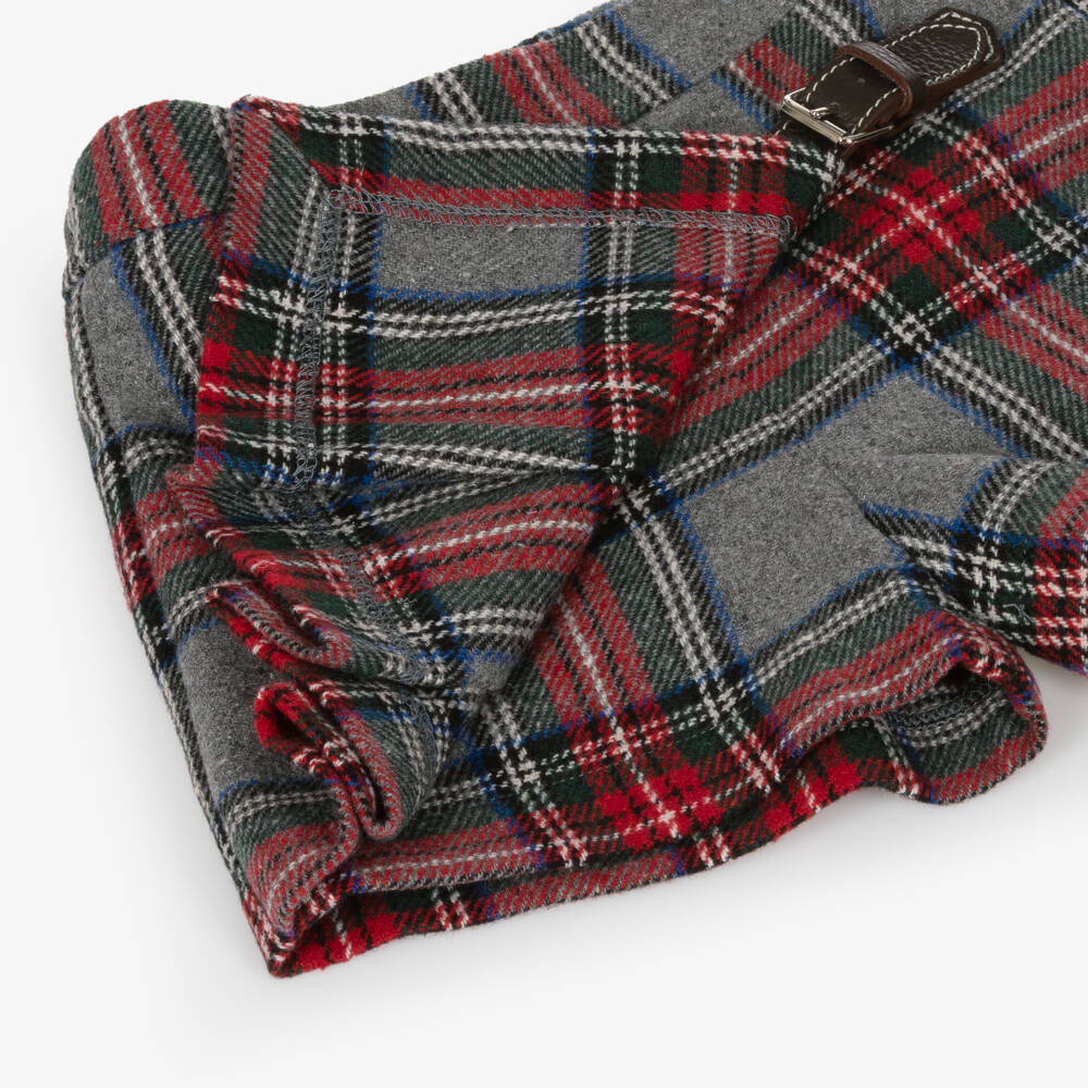 Lapin House-Girls Tartan Grey and Red Skort | Childrensalon Outlet