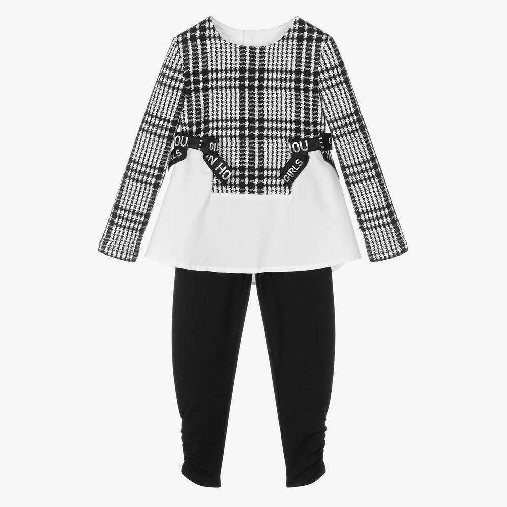 Lapin House - Ensemble legging noir et blanc | Childrensalon