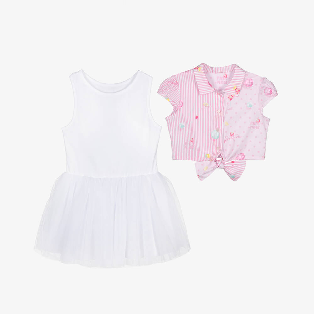 Lapin House-Girls Tulle & Poplin Ensemble | Childrensalon Outlet