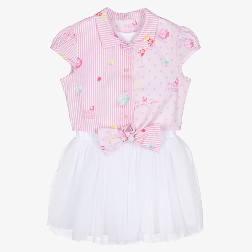 Lapin House-طقم تول وبوبلين للبنات | Childrensalon Outlet