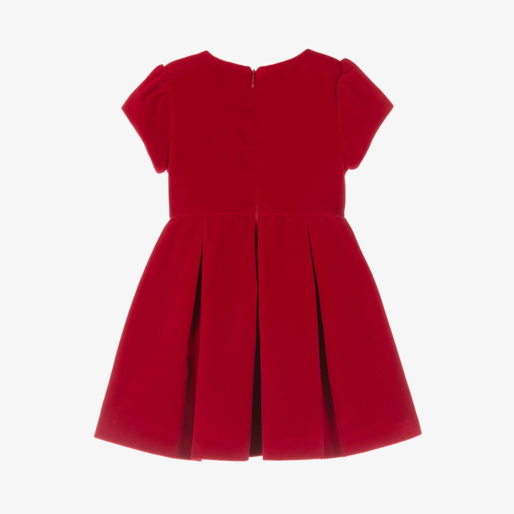 Lapin House-Girls Velvet Dress with Satin Bow | Childrensalon Outlet