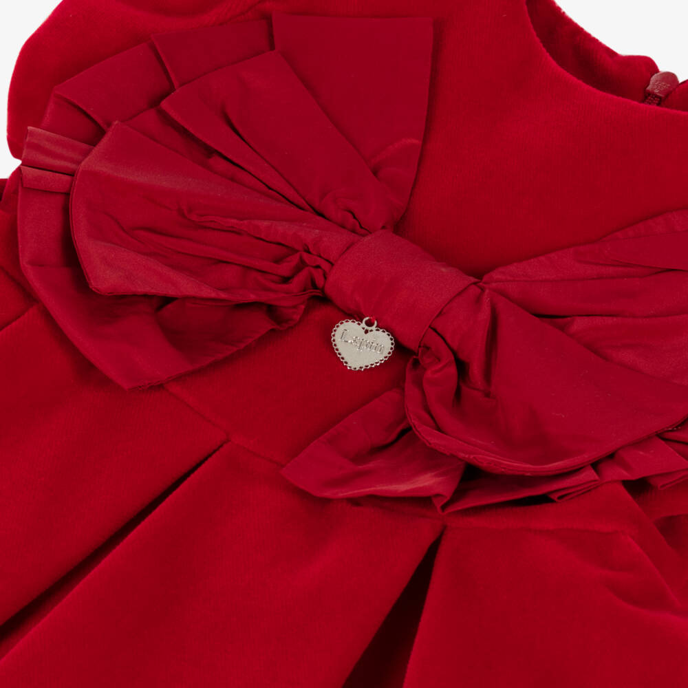 Lapin House-Girls Velvet Dress with Satin Bow | Childrensalon Outlet