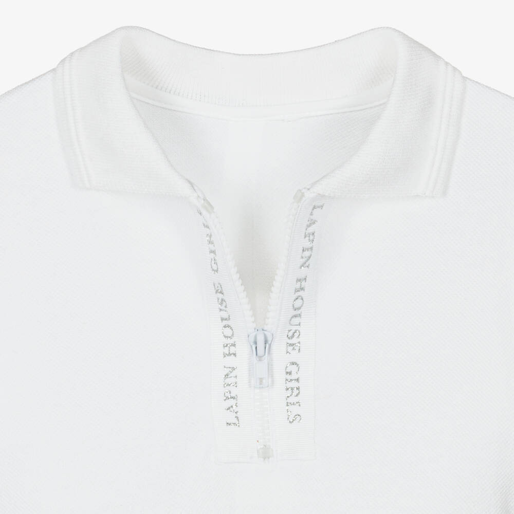 Lapin House-Girls White Cotton Piqué Tennis Dress | Childrensalon Outlet