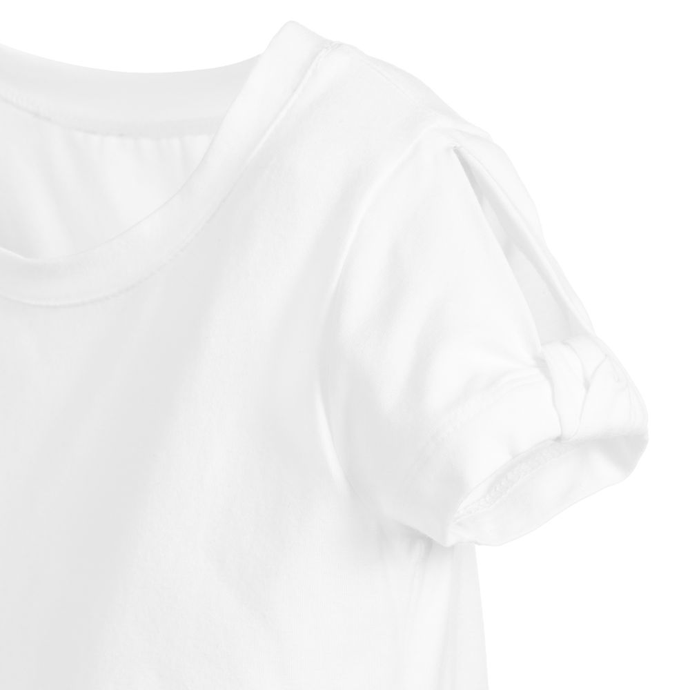 Lapin House-Girls White Cotton T-Shirt | Childrensalon Outlet