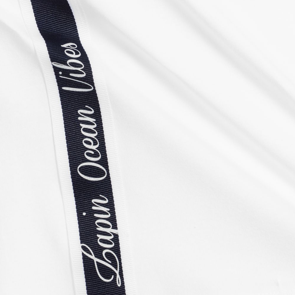 Lapin House-Girls White Cotton T-Shirt | Childrensalon Outlet