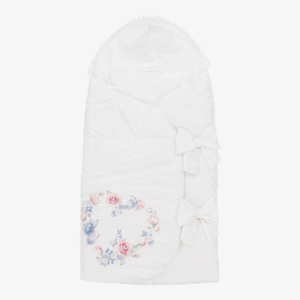 Lapin House-Girls White Floral Bow Nest | Childrensalon Outlet
