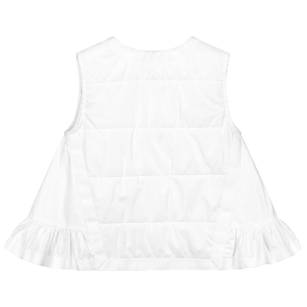 Lapin House-Girls White Gilet Jacket | Childrensalon Outlet