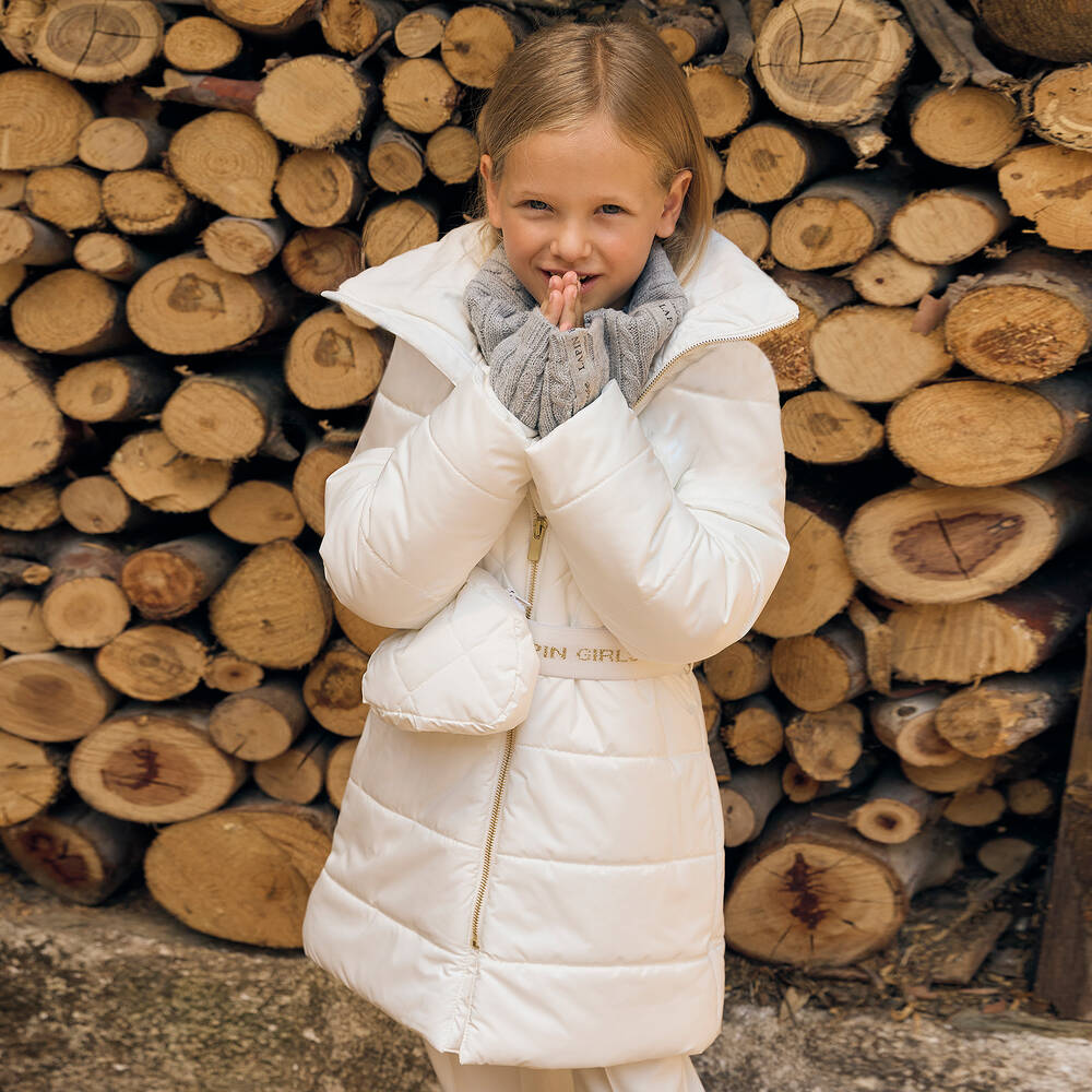 Ladies white padded coat clearance