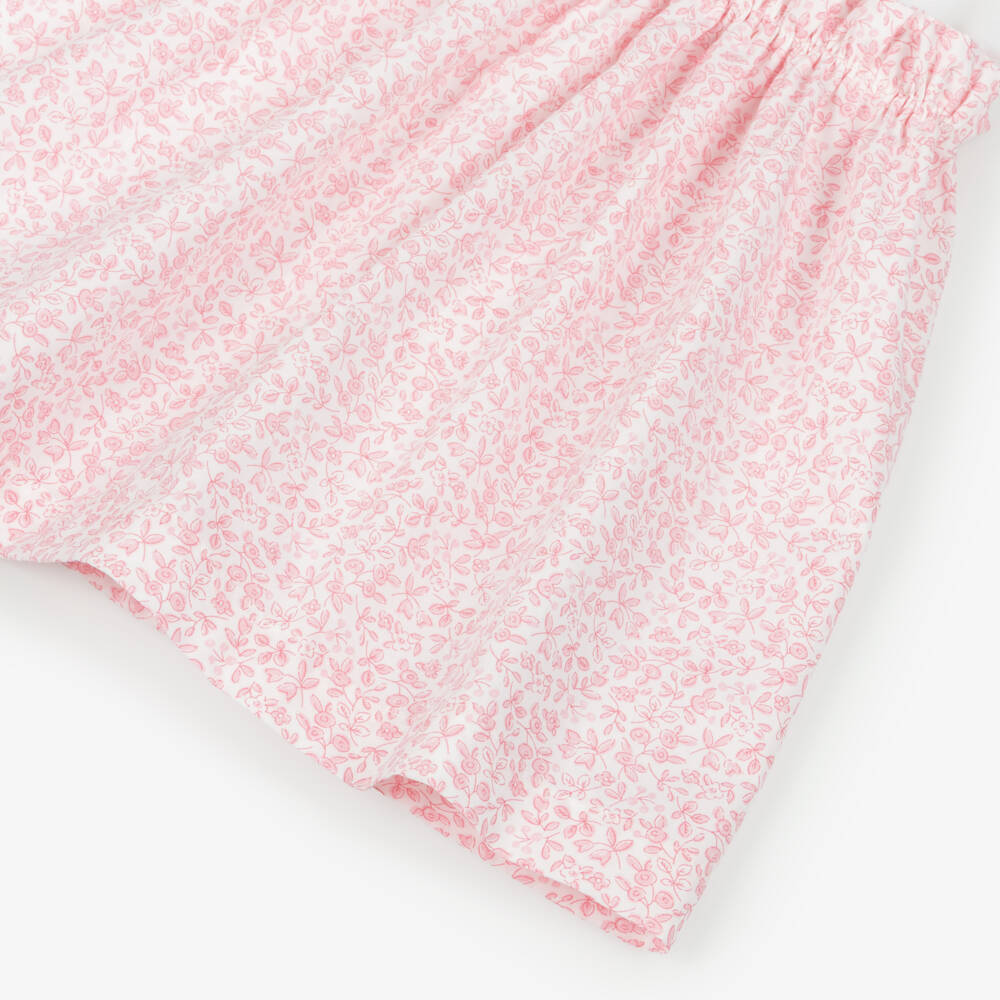 Lapin House-Girls White & Pink Ditsy Floral Cotton Dress | Childrensalon Outlet
