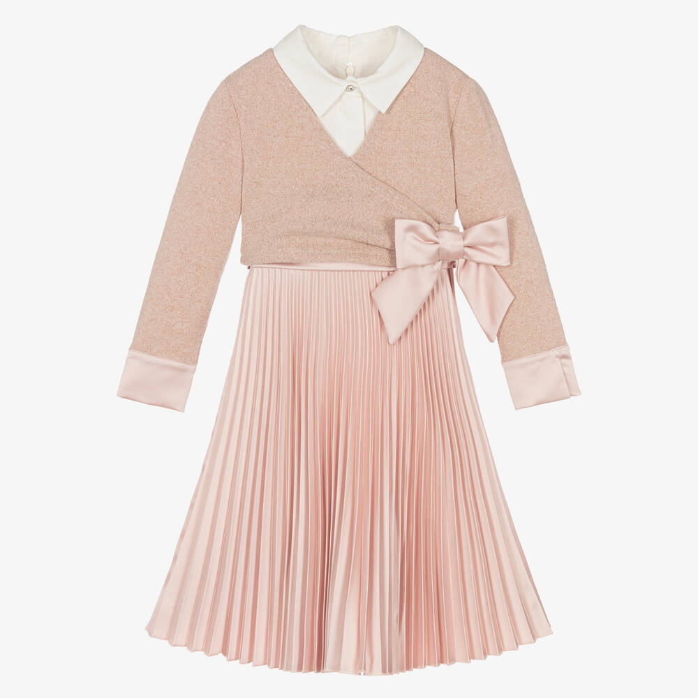 Lapin House Ensemble robe blanche et rose Childrensalon Outlet