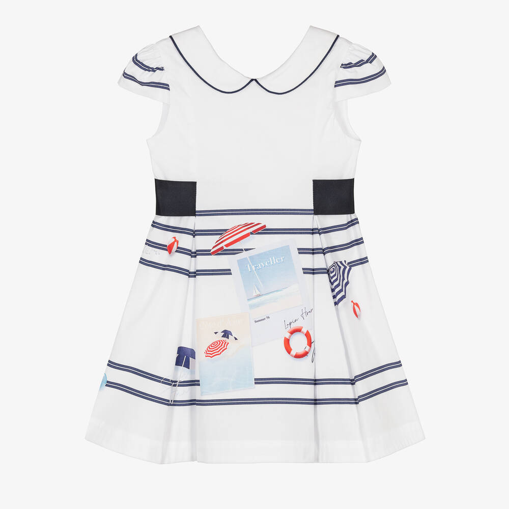 Lapin House - Robe blanche bord de mer fille | Childrensalon