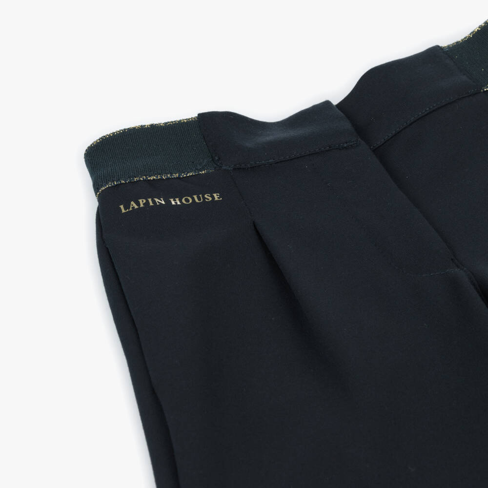 Lapin House-Girls Wide Leg Navy Trousers | Childrensalon Outlet
