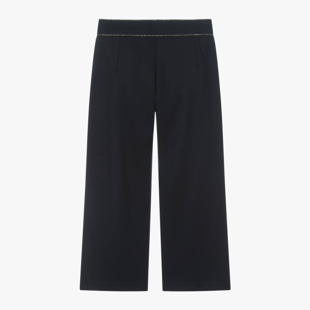 Lapin House-Girls Wide Leg Navy Trousers | Childrensalon Outlet