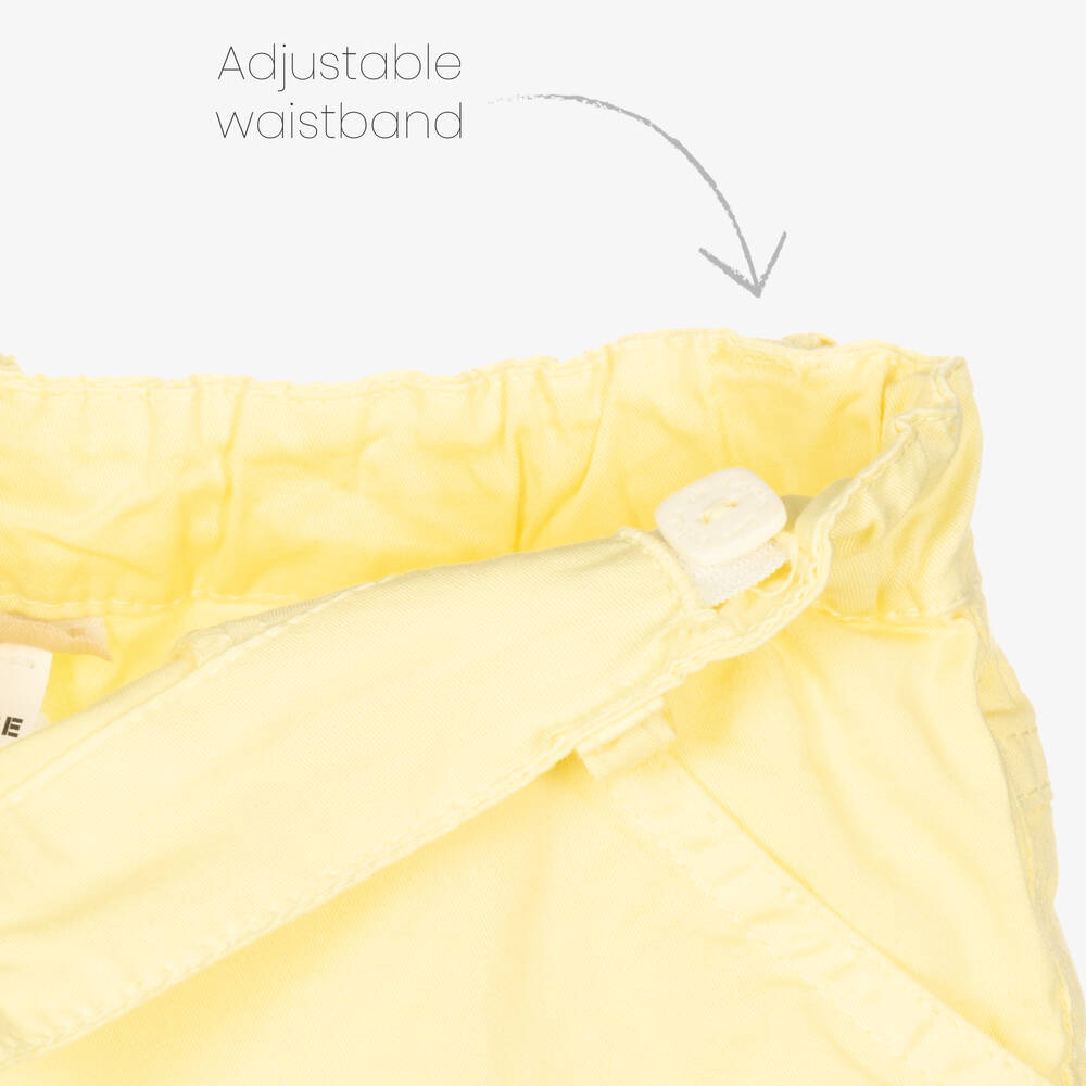 Lapin House-Желтые хлопковые шорты с оборками | Childrensalon Outlet
