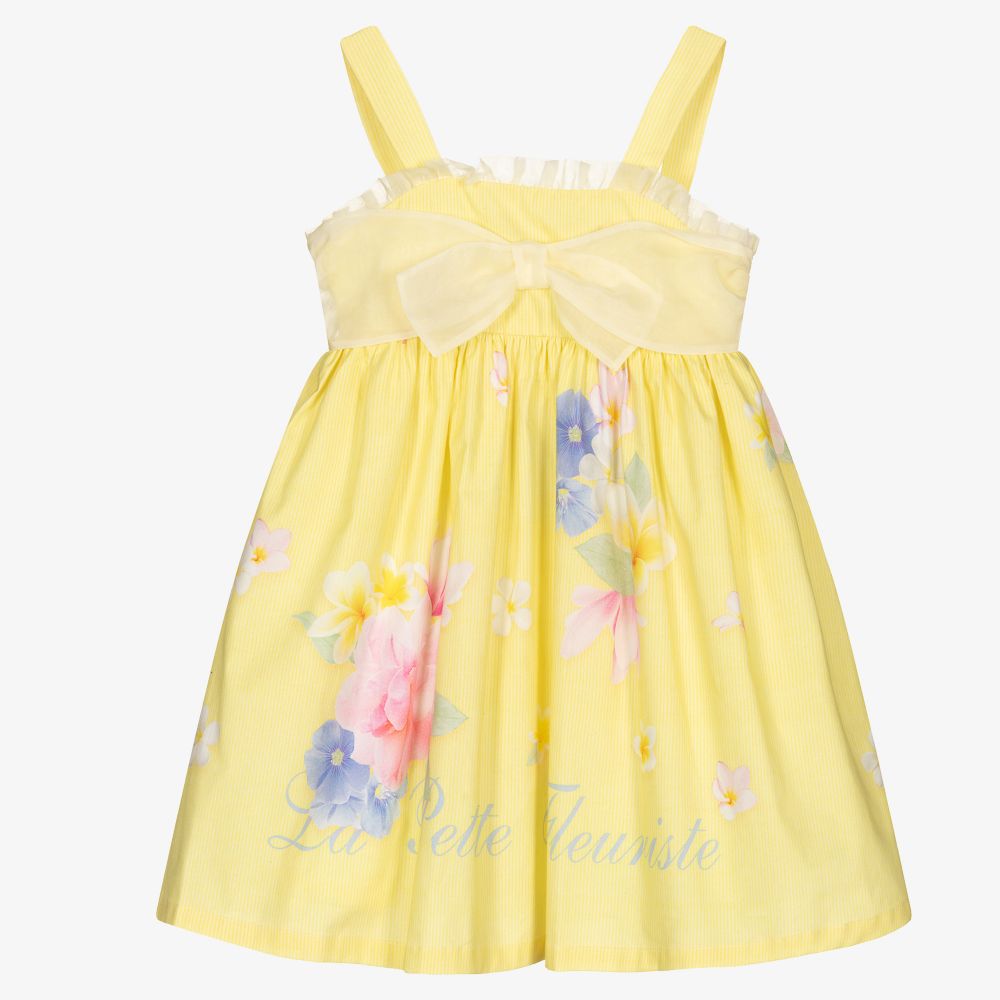 Lapin House - Желтое платье в цветочек для девочек | Childrensalon