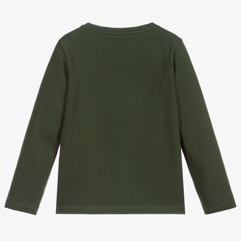 Lapin House-توب قطن جيرسي لون أخضر داكن للأولاد | Childrensalon Outlet