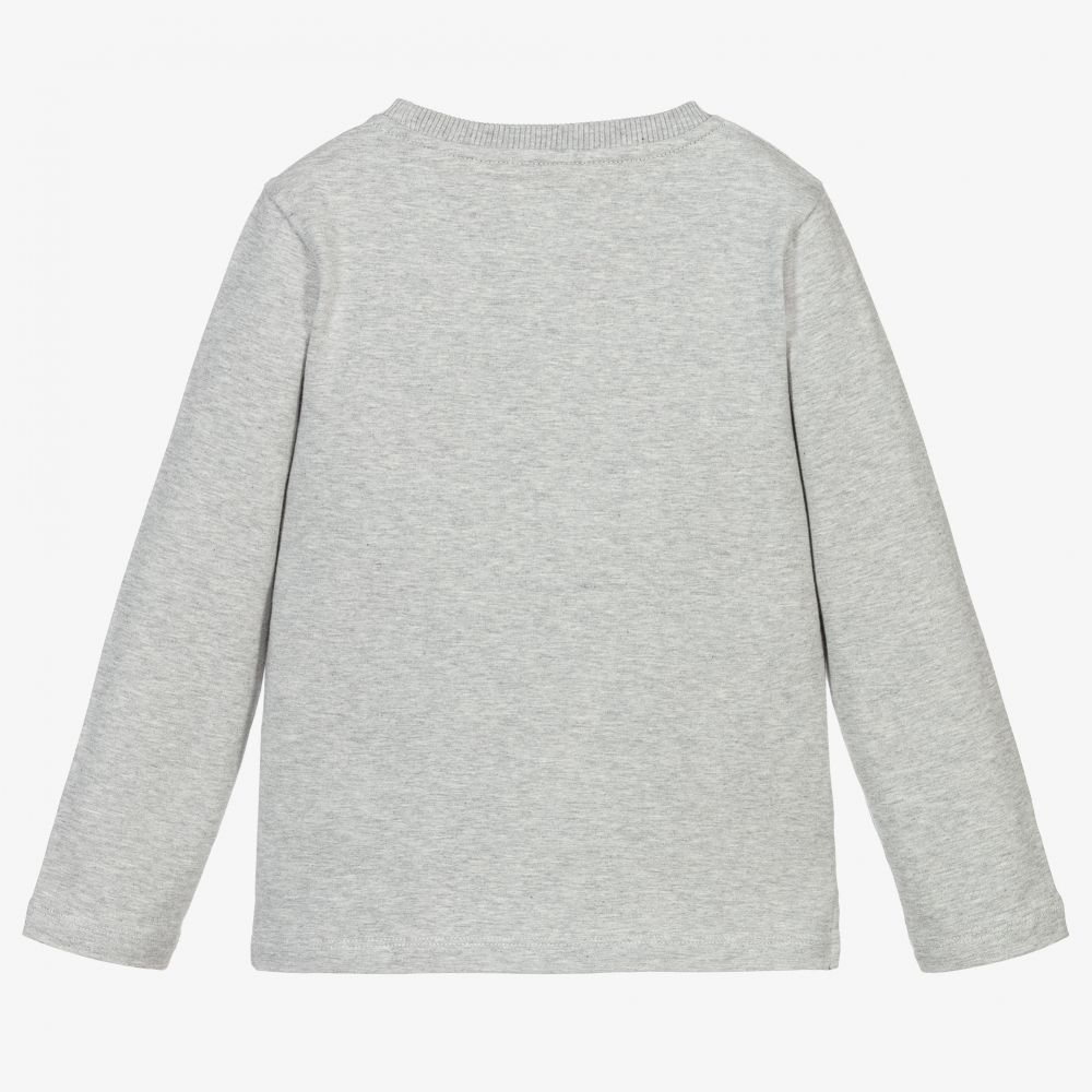 Lapin House-توب قطن جيرسي لون رمادي للأولاد | Childrensalon Outlet