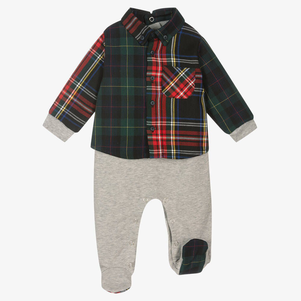 Lapin House-بيبي غرو قطن جيرسي لون أخضر ورمادي للمواليد | Childrensalon Outlet