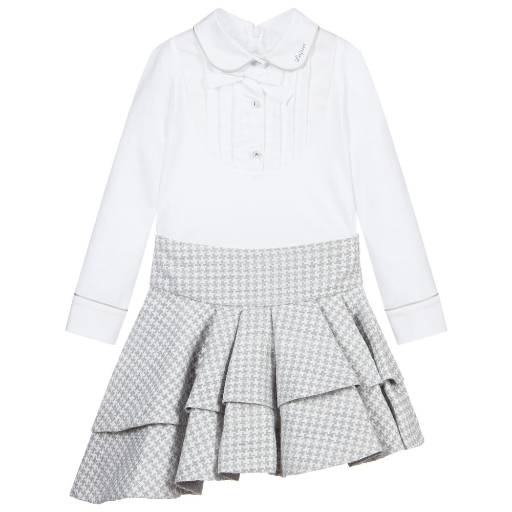 Lapin House-Комплект с юбкой цвета слоновой кости и серого цвета | Childrensalon Outlet