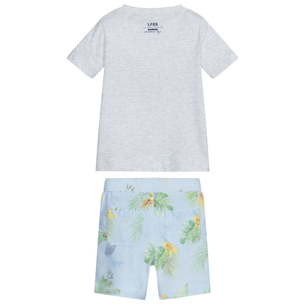 Lapin House-Grey Jersey Shorts Set | Childrensalon Outlet