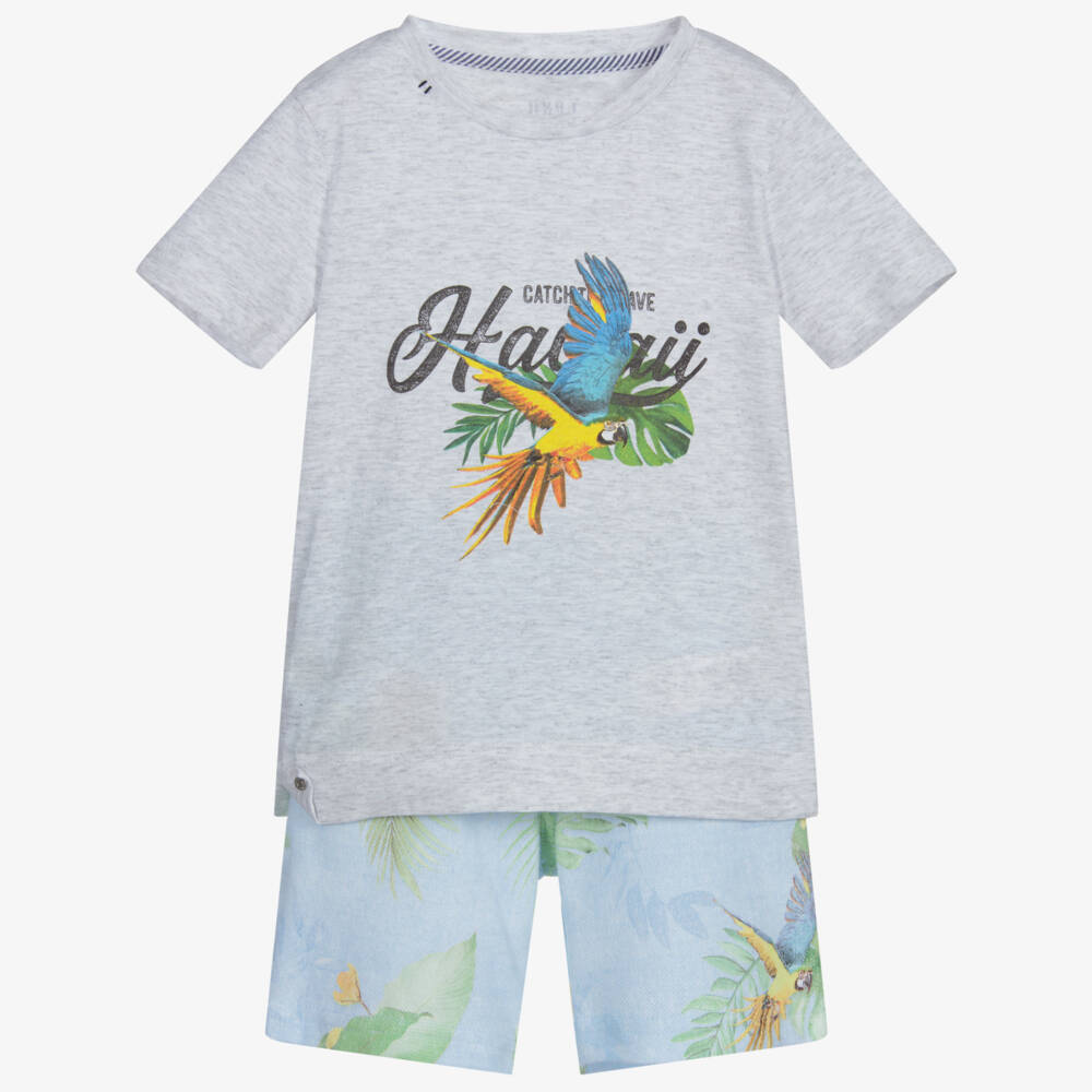 Lapin House-Серый топ с шортами из джерси | Childrensalon Outlet