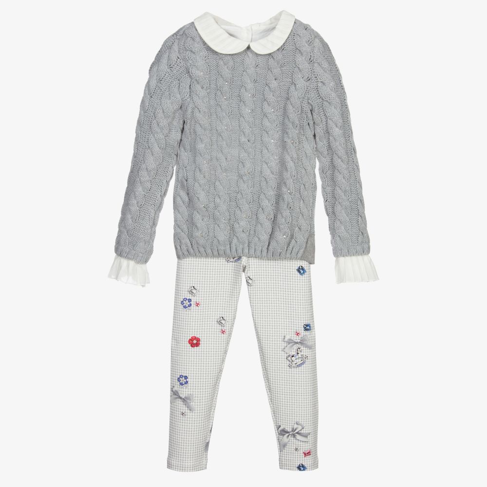 Lapin House - Grey Sweater & Leggings Set | Childrensalon
