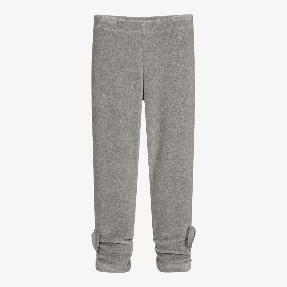 Lapin House - Legging gris en velours | Childrensalon