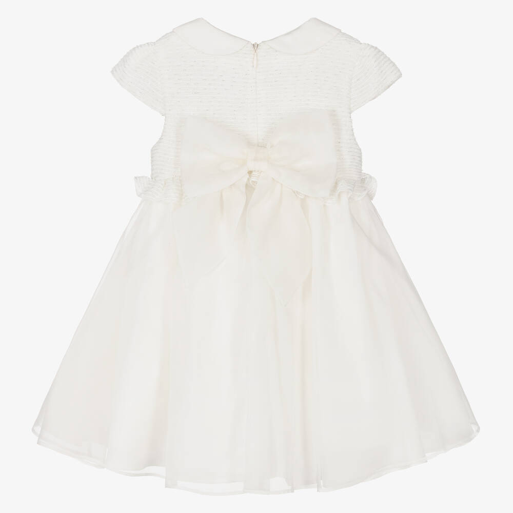 Lapin House-Ivory Floral Organza Dress | Childrensalon Outlet