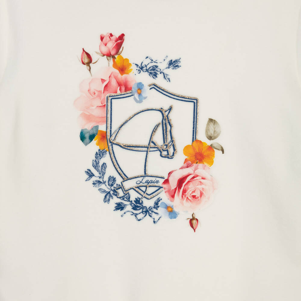 Lapin House-Ivory Flowers Leggings Set | Childrensalon Outlet