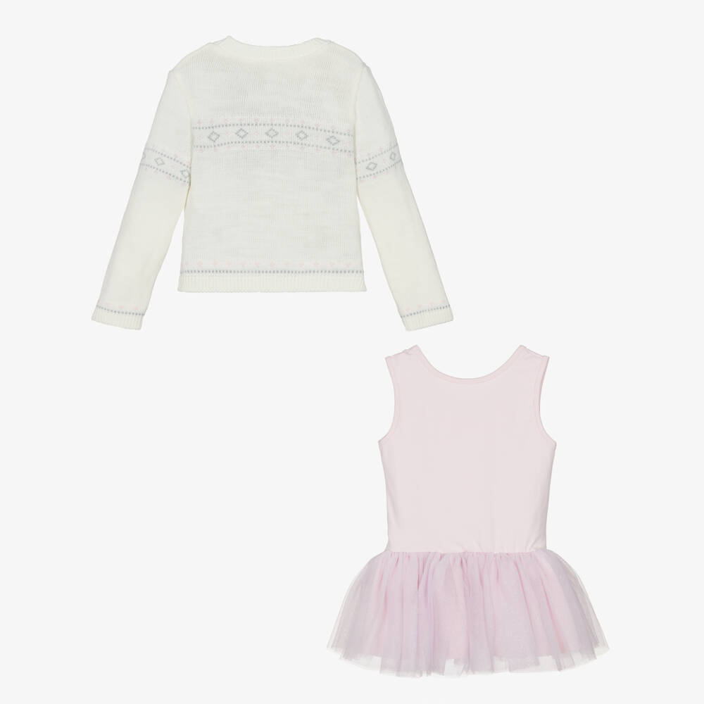 Lapin House-Ivory Fox & Pink Tulle Dress Set | Childrensalon Outlet