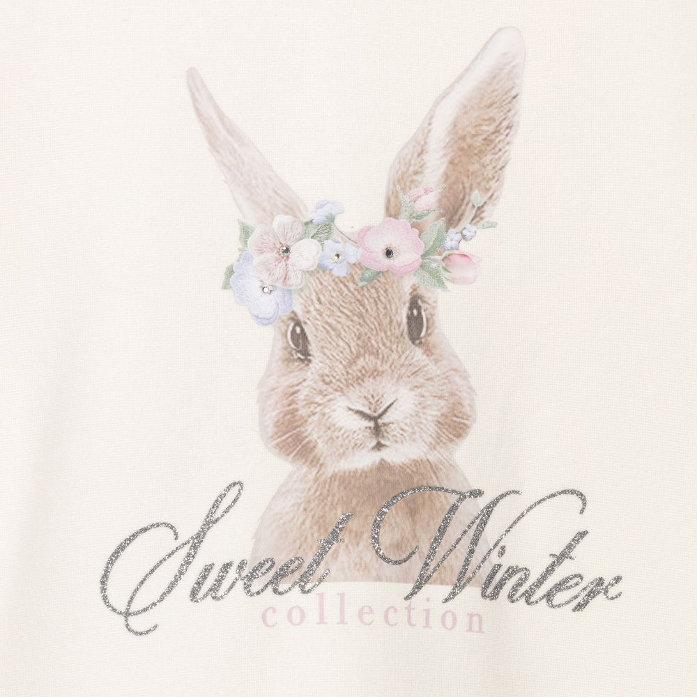 Lapin House-Ivory Jersey Bunny Dress | Childrensalon Outlet