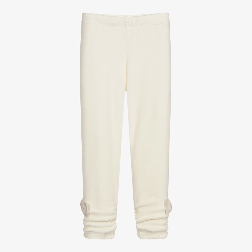 Lapin House - Ivory Velour Leggings | Childrensalon