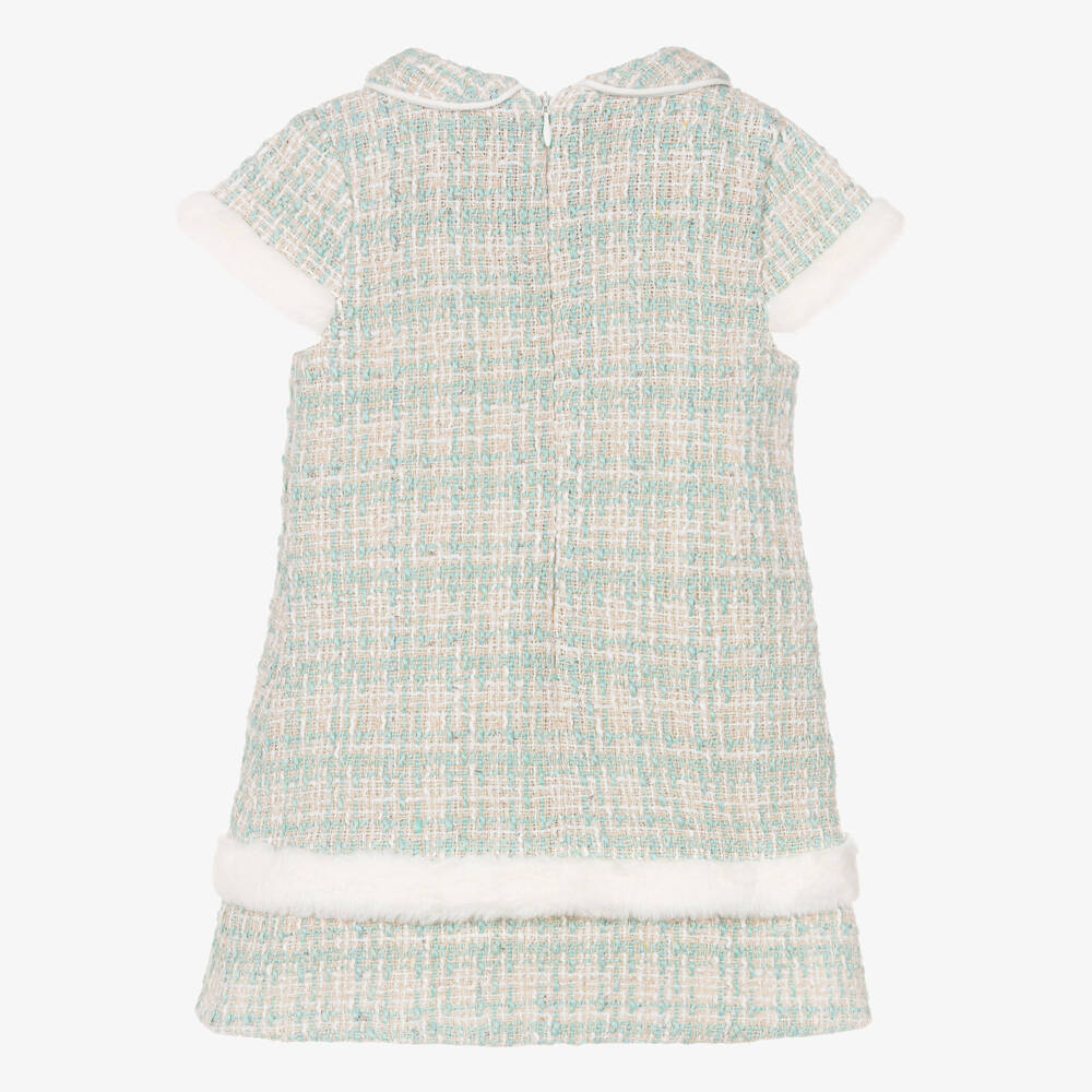 Lapin House-Mint Green Tweed Ss Dress | Childrensalon Outlet