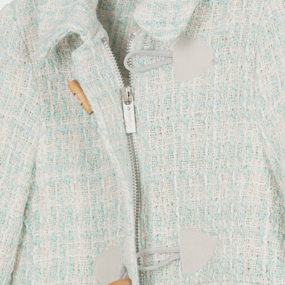 Lapin House-Mint Tweed Coat | Childrensalon Outlet