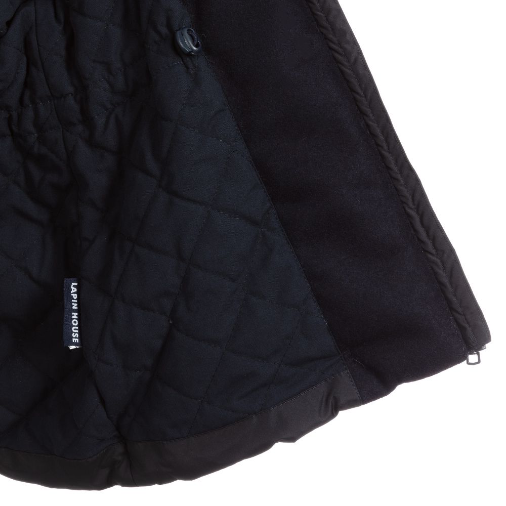 Lapin House-Navy Blue Puffer Coat | Childrensalon Outlet