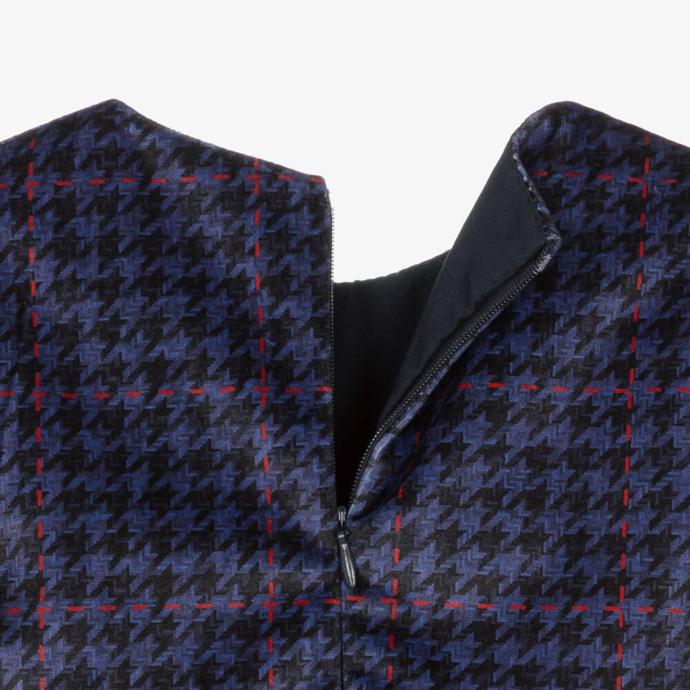 Lapin House-Navy Floral Bow Ss Dress | Childrensalon Outlet