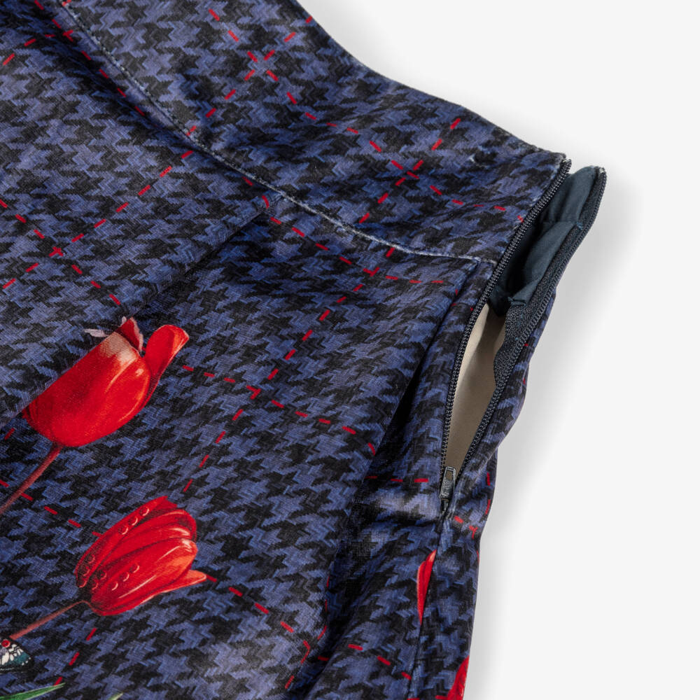 Lapin House-Navy Flowers Skirt | Childrensalon Outlet